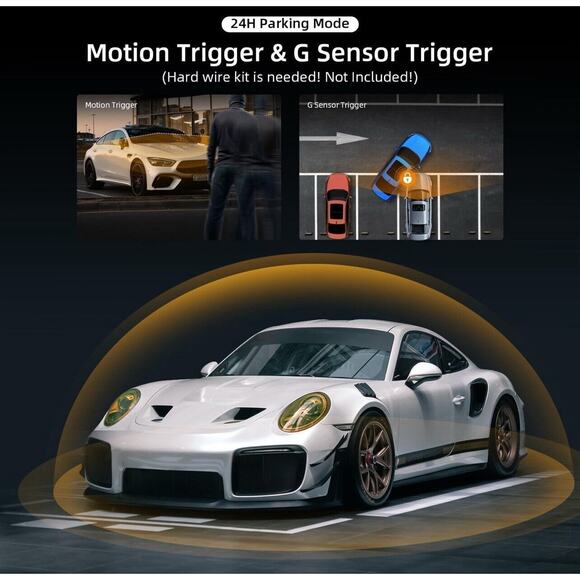 Dash Cam 2K Front 64 GB 1440P HD Camera, Night Vision 170° Wide Angle, Loop - 3” - Picture 6 of 14